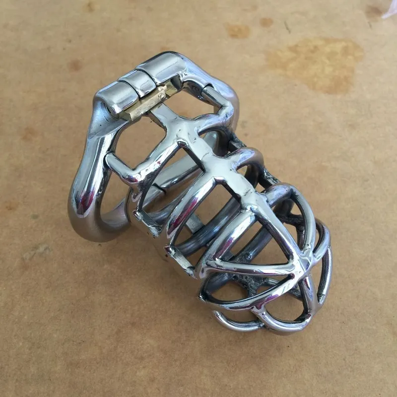 Bästa unika design Öppna mun Snap Ring Man Chastity Enhet med flexibel krökt Ring Cock Cage BDSM sexleksaker för män