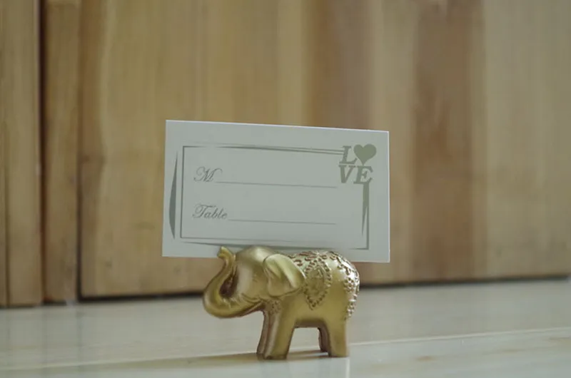 Other Wedding Favors Gold Lucky Elephant Place Card Holder Holders Name