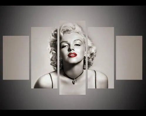 Beste Moderne woonkamer slaapkamer interieur filmster sexy marilyn Wall Art Foto print Schilderij op Canvas art7587487