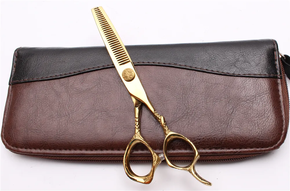 C9001 6quot JP 440C Anpassa logotyplaser säljer guld professionell mänsklig hår sax barberare039 frisör sax Cutt6013729