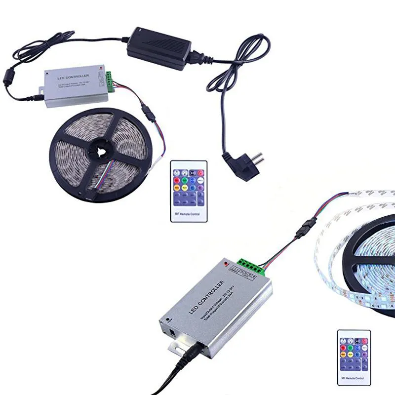 Telecomando wireless RGB Led RF 20 tasti 12A custodia in alluminio, controller rgb DC12V-24V striscia e modulo RGB