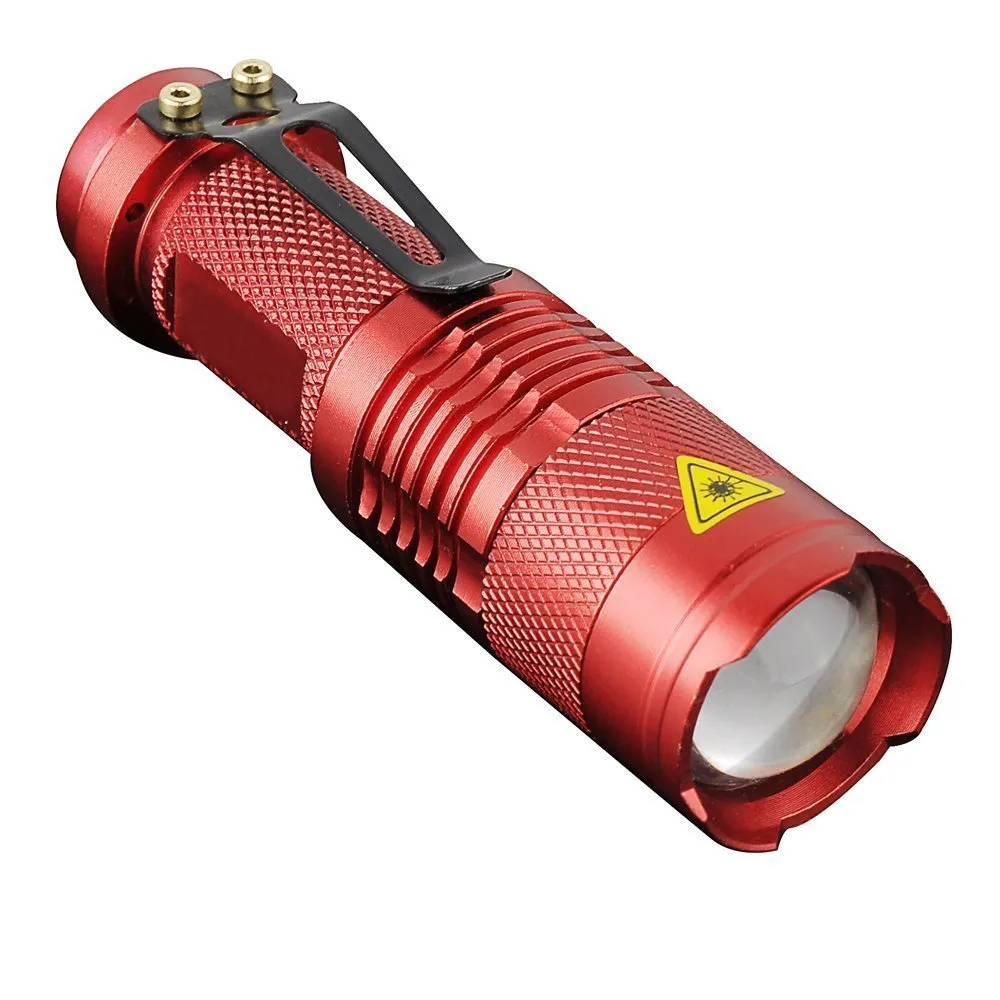 7W 300LM SK-68 3 MODER MINI Q5 LED FLASHLIGHT Torch Tactical Lamp Justerbar Focus Zoomable Light