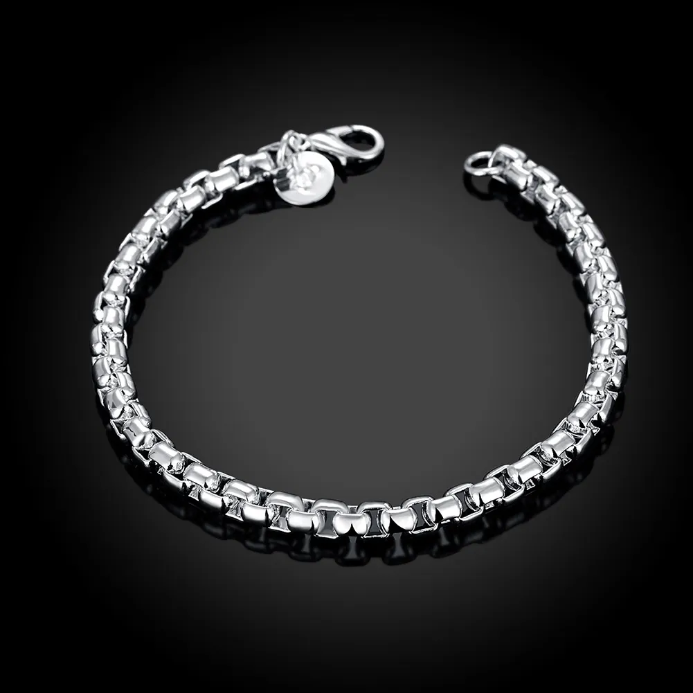 S058 ensemble de bijoux pour hommes à la mode collier plaqué argent sterling 925 20 pouces bracelets 8 pouces qualité supérieure prix bas livraison gratuite