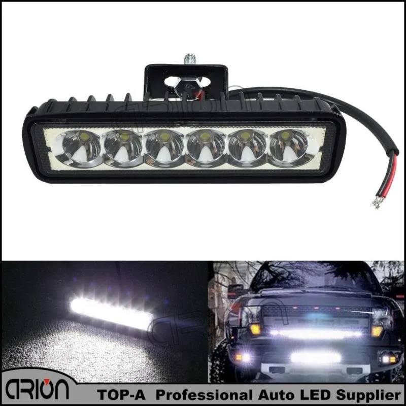 18 W LED Trabalho Luz Spot Boat Driving Lâmpada 4WD Holofotes Daytime Running Bar Luzes Para Caminhão Trator 4x4 Offroad SUV Trailer