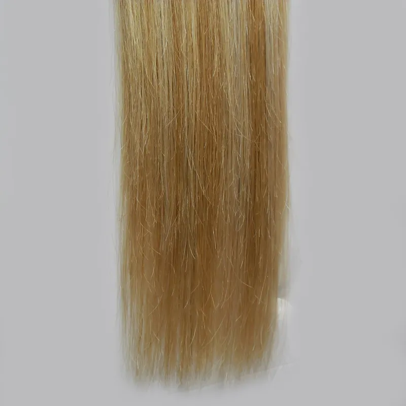 Extensions de cheveux Remy à trame cutanée lisse naturelle Double tirage, 40 pièces, P27/613, bande de trame cutanée couleur Piano, 100g