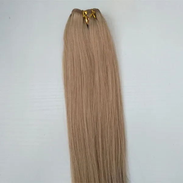 ELIBESS 20INCH 50G / PCS 4 ШТ. / Упаковка прямой шелковистый мягкий 100% человеческих REMY волос уток / плетение # 16 светло-коричневые наращивания волос