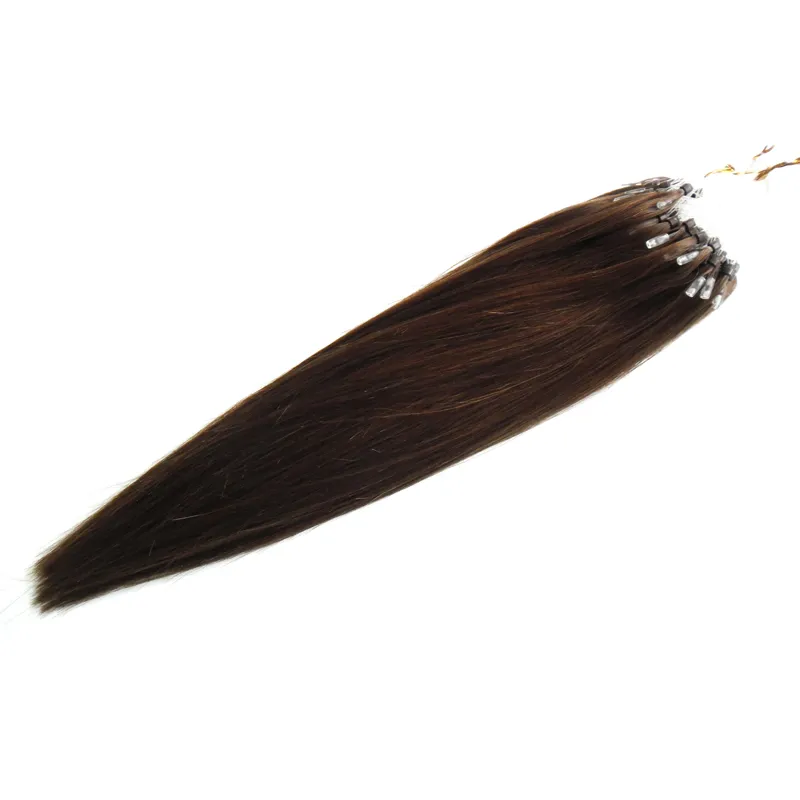 # 6 Estensioni capelli medi marrone micro estensioni 100g 1g / s micro estensioni dei capelli tallone 100s Applicare le estensioni dei capelli naturali Micro Link umani