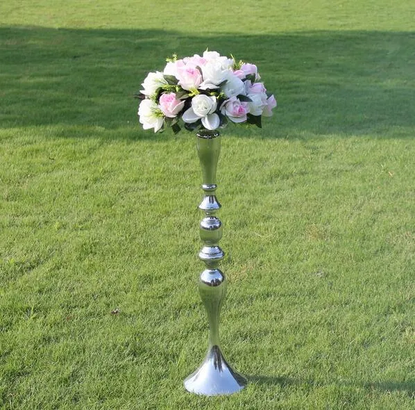 3 Cor 73 cm altura suporte de vela de metal suporte de vela peça central do casamento evento estrada chumbo flor cremalheira 10 pçs / lote
