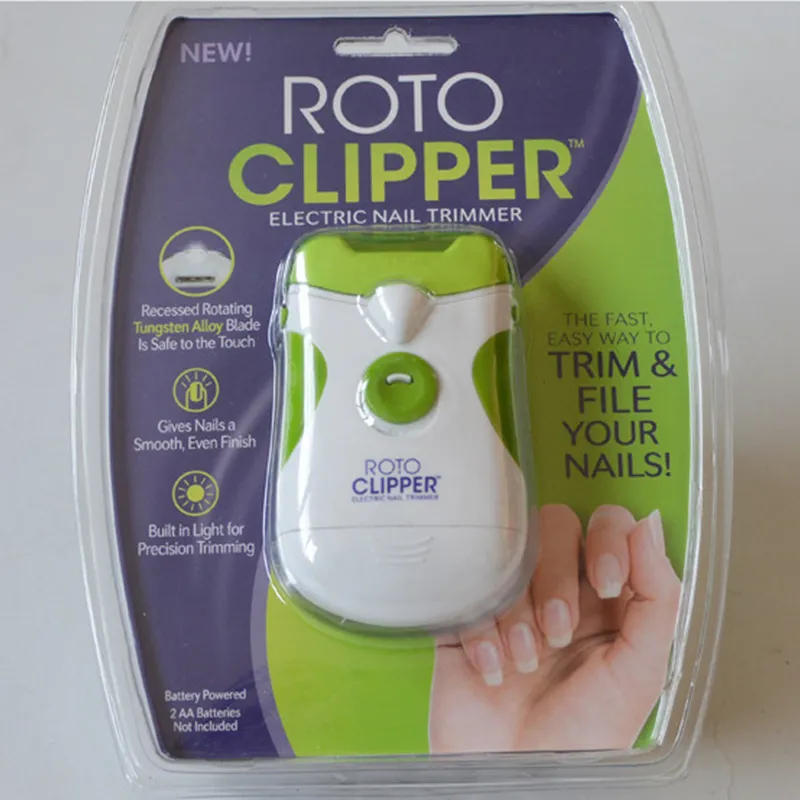 Roto Clipperの電気ネイルトリマー釘のクリッパーマニキュアツールプロフェッショナルな緑の安全な速くて簡単なデュアルサイドネイルアートの美容機