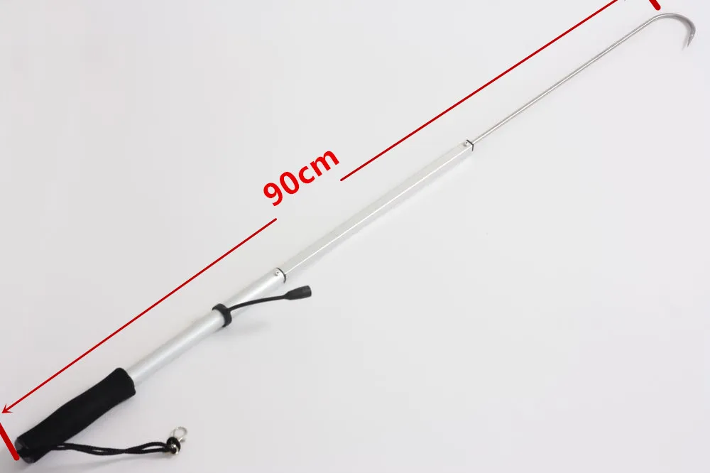 Rompin Portable Telescopic Fish Gaff Stainless Fishing SpearHook Fish Tackle Sea Tool Tackle accessory tool 60cm 90cm2799636