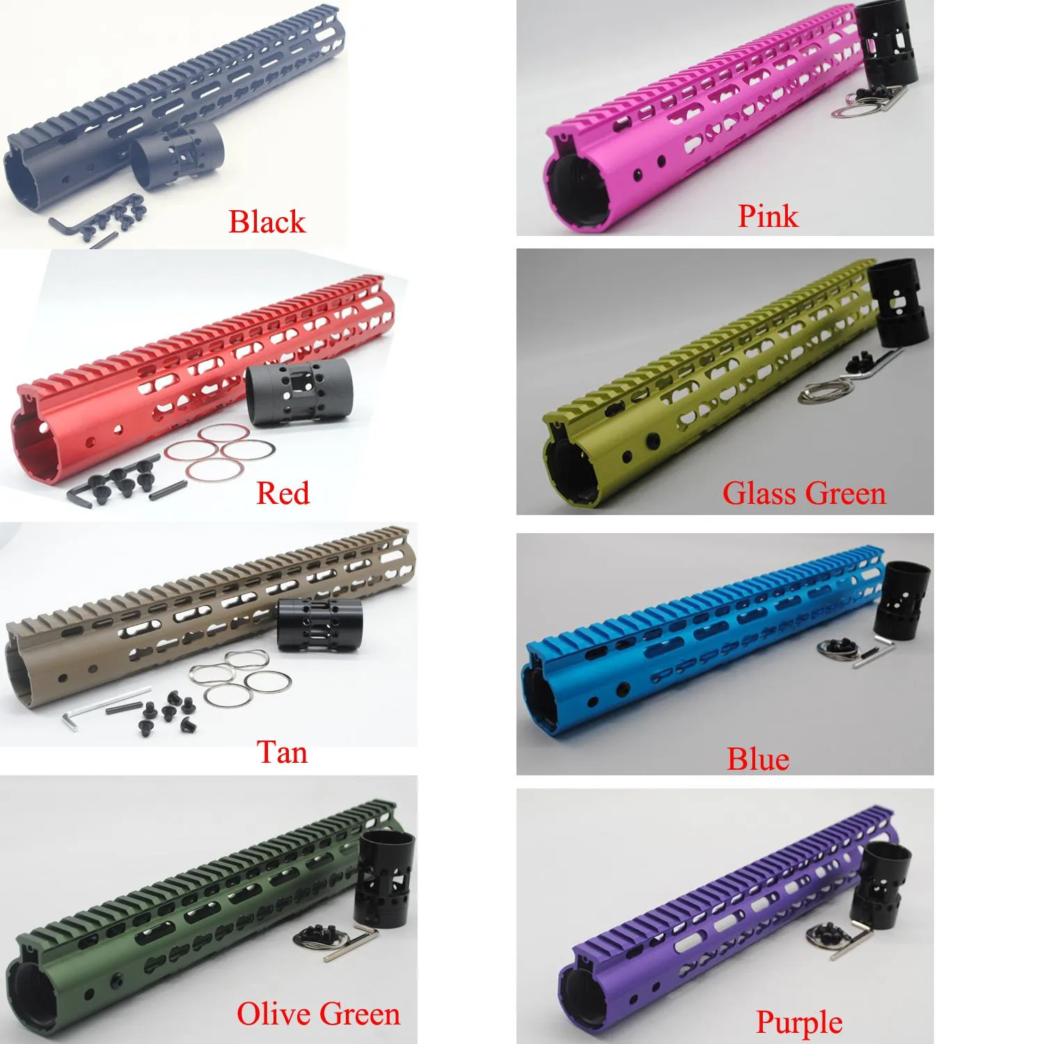 13.5 '' inch Keymod Handguard Rail Free Float Rail Mount System Ultralight Slim Aluminium Hand Guard gratis verzending