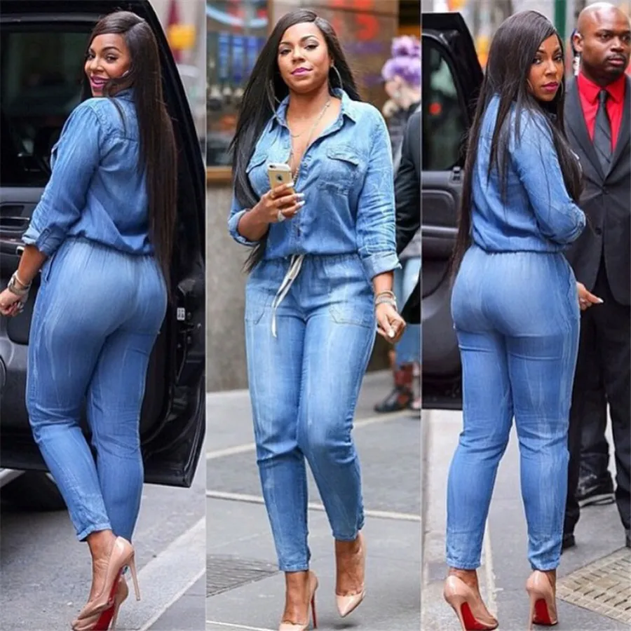 Wholesale European American Style 2016 Street Fashion Vintage Denim Jumpsuits Jeans Plus Size Women Pants Jumpsuit Rompers 1 632 DHgate