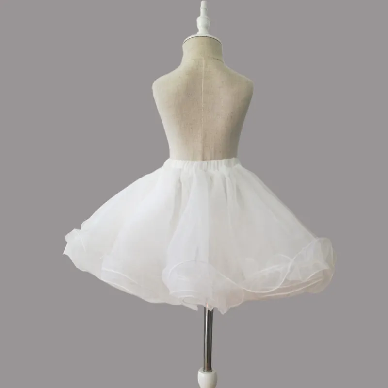 Högkvalitativa Korta barn Petticoat Ball Gown Slip för Flower Girls Vit Barntillbehör Gratis frakt