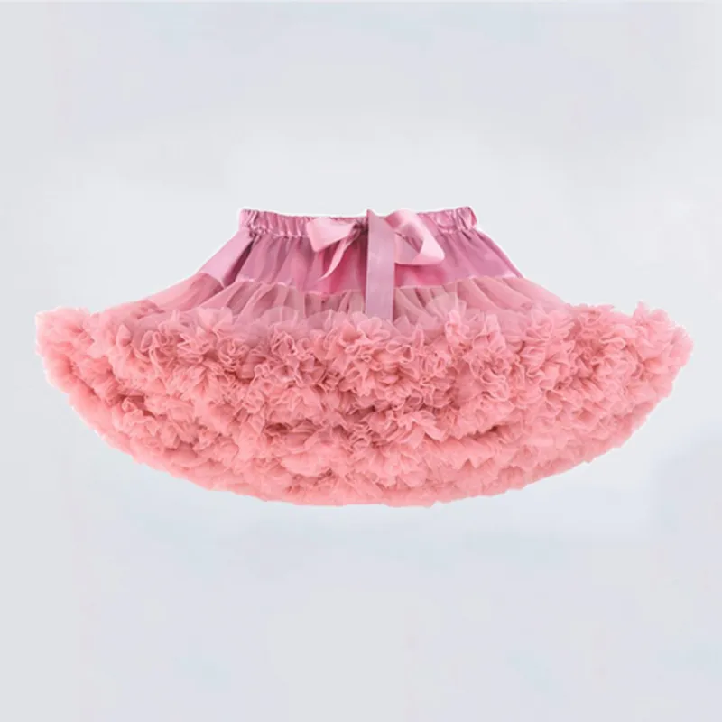 Nya 2017 21 färger vintage dammiga pinksilver gråwinenavyblue baby flicka fluffy pettiskirt flickor tutu kjol barn petticoat3174338