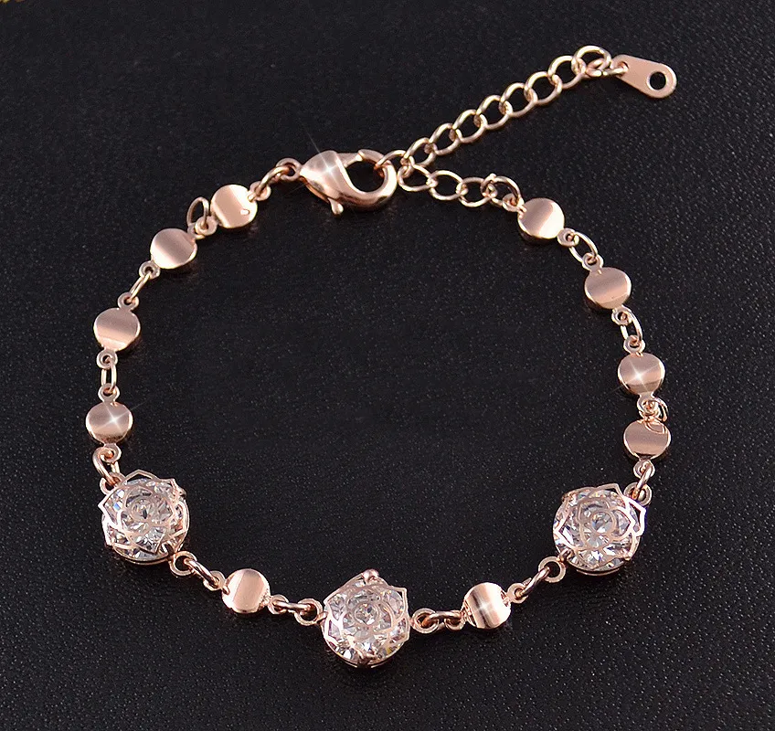 Mix Charm Pulseira Olho de Gato Pedra Preciosa Luxo Marquise Corte Cristal CZ Austríaco Banhado a Ouro Rosa Raposa Peixe Coração Jóias Pulseira Moda DHL