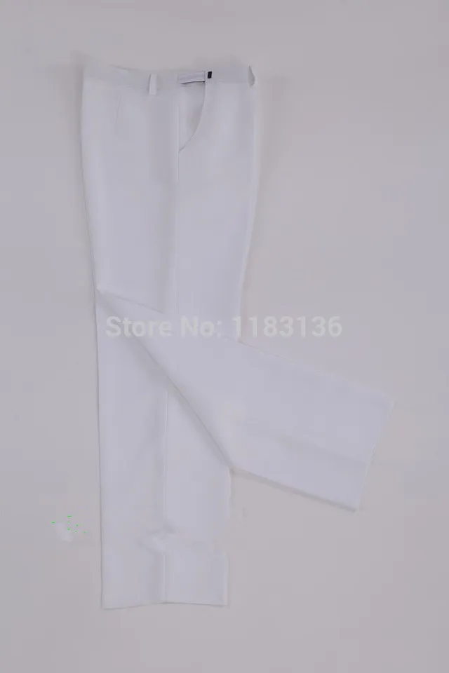 Giacca Pantaloni Cintura Uomo Matrimonio Sposo Abito a coda di rondine Prom Nero Bianco Smoking Abito formale Costumi Tre pezzi Abiti da uomo Sing263a