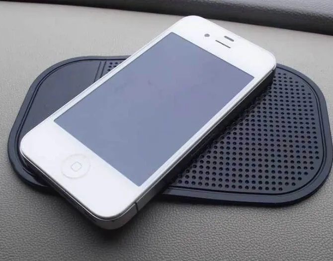 Svart bil Dashboard Sticky Pad Mat Anti Non Slip Gadget Mobiltelefon GPS-hållare Inredningsartiklar Tillbehör