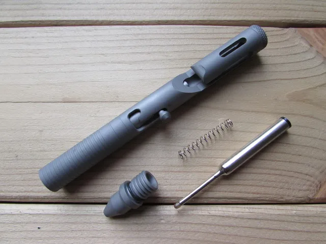 Outdoor Gadgets CNC Machined Boker plus 09BO089 CID Cal.45 TC4 Titan Alloy Tactical Bolt Pen Defense Survival Rescue EDC Tools Ball Pen No Logo