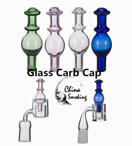 Färgad glas Carb Cap 20mm dia Round Ball Dome för Quartz Thermal Banger Quartz Bangers Glass Caps