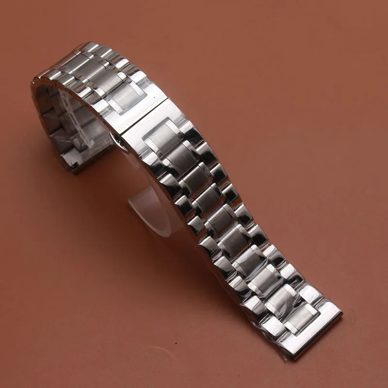 Bracelet De Montre En Acier Inoxydable Poli Et Mat La Mode 14 Mm