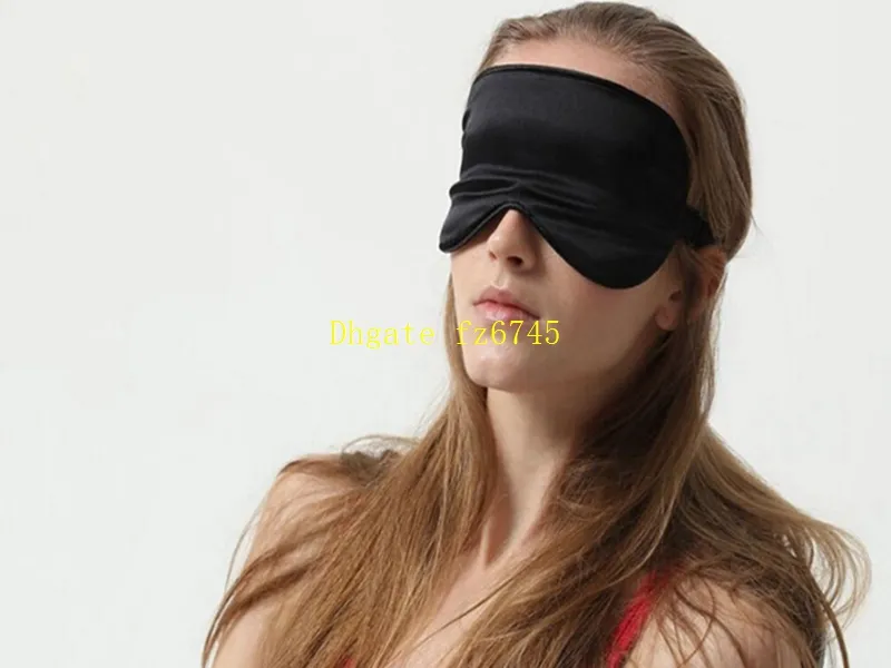 شحن مجاني 3 في 1 مجموعة عالية الجودة السفر لينة الحرير العين قناع النوم الايدز الغلاف eyemask الظل الغمامة + الإسفنج سدادات + الحقيبة حقيبة