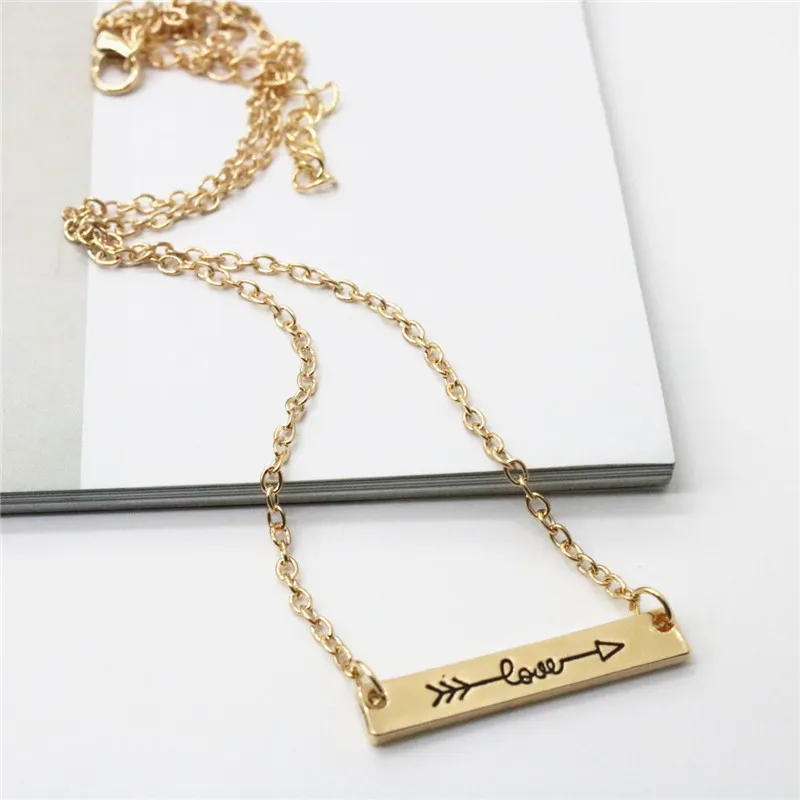 couples love letters Pendants designer necklace for woman man gold silver plated alloy link chain choker womens mens pendant necklaces lovers jewelry friend gift