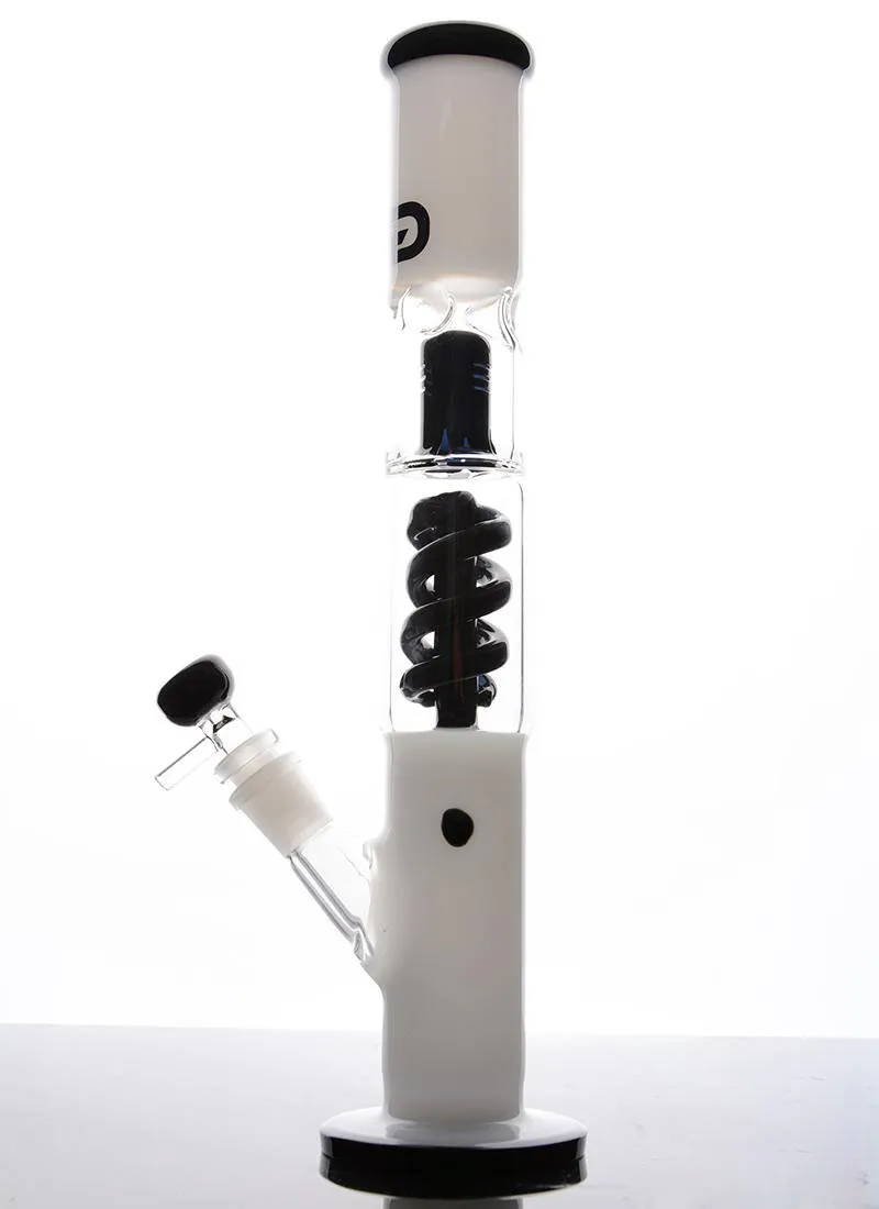 Bongo de vidro preto cor branca cor de vidro de vidro tubos de água percolator Reciclear hélice tubos de hélice 18 mm cachecóis de junta