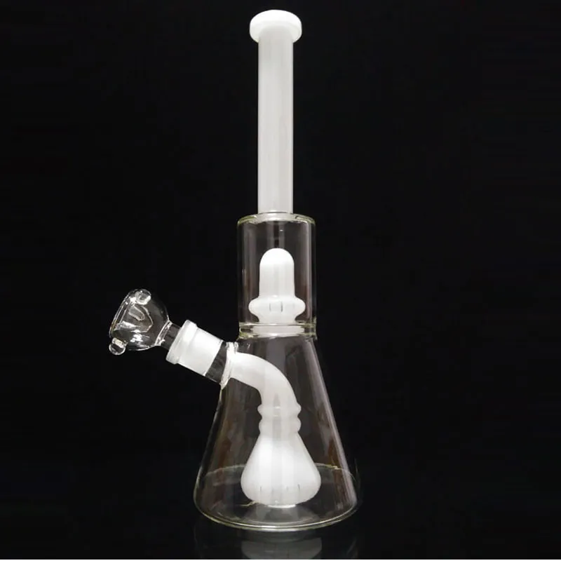 b. bong becher perc bong gorgogliatore tubo d'acqua 12 '' bong di vetro con percolatore bianco gorgogliatore base per becher percolatori bong