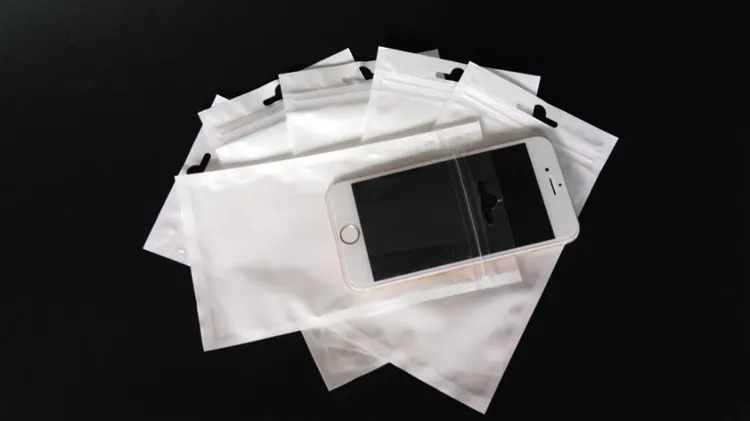 Transparent blanc perle plastique Poly OPP emballage fermeture à glissière Serrure Zip Retail Packages PVC sac pour Case pour iphone 6 6s plus Samsung Galaxy S5 S6
