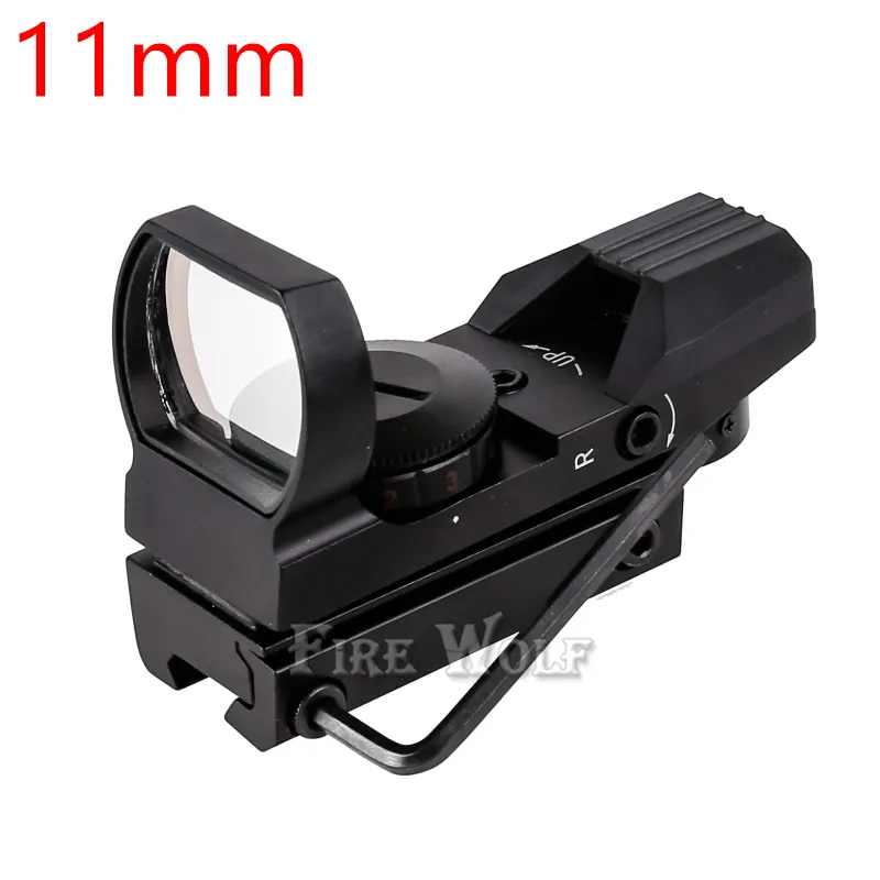 Fire Wolf Hunting Tactical 20mm eller 11mm Holographic 1x22x33 Reflex Red Green Dot Sight Scope for Hunting