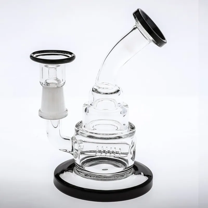 2017 Nieuwe Collectie Goedkope 13cm Hoge 14.4mm Gezamenlijke Glas Waterleidingen Inline Percolato Mini Banger Hanger Rig Dikke Base Hookahs