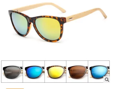 Novo Hot Real Bambu Óculos de Sol Mulheres Homens Retro Handmade Bambu De Madeira Sol Óculos Bambu Braços Eyewear oculos Óculos de sol 1503