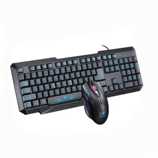 Tastatur und Maus Combos Black USB Wired Tastaturen und Mäuse Kit für Desktop-PC 1600DPI Office oder Home Computer Tastatur und Maus Set HZ