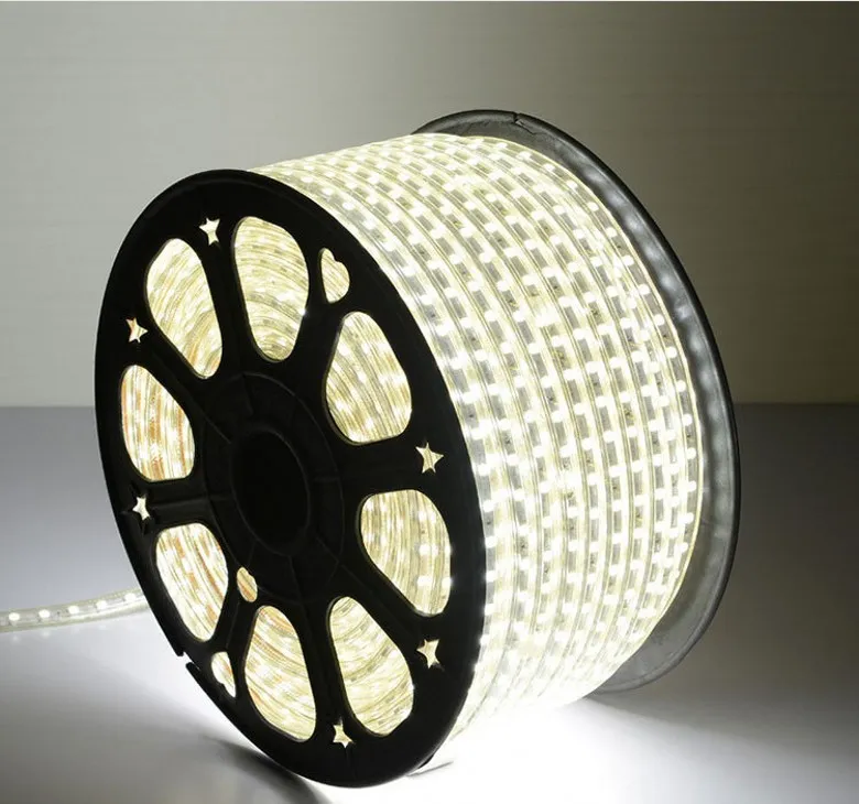 ابحث عن شرائح LED 100M 110V 220V SMD 5050 ROPE LIGHT IP67 Flex Strip Light