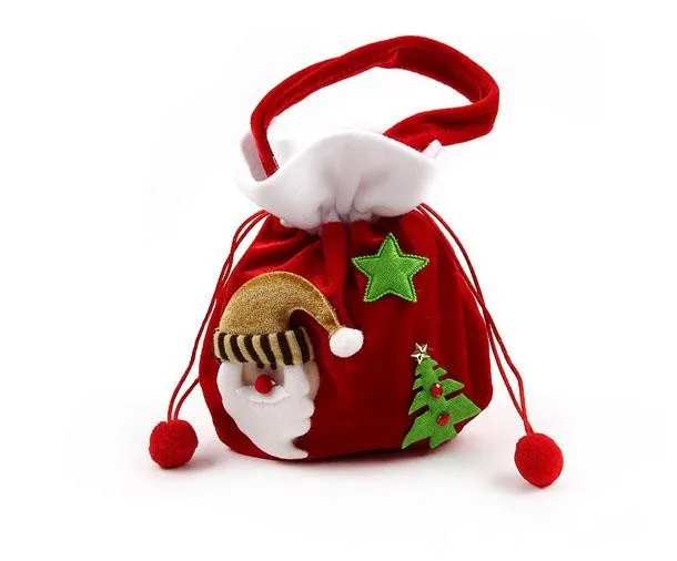 في عام 2016 ، حقيبة حلوى عيد الميلاد الجديدة الراقية هدية عيد الميلاد حقيبة pleuche المتقاربة كيس الهدايا سانتا كلوز ، هدية كيس كيس ثلج هدية