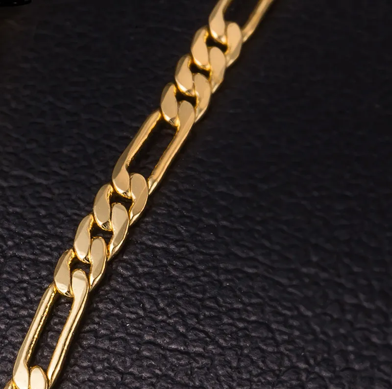 Selling Necklace Mens Figaro Chain 2MM 470MM Necklaces Chains 18k Yellow GoldRose Gold Plated Worldwide Fashion Jewerly Cahin4924689