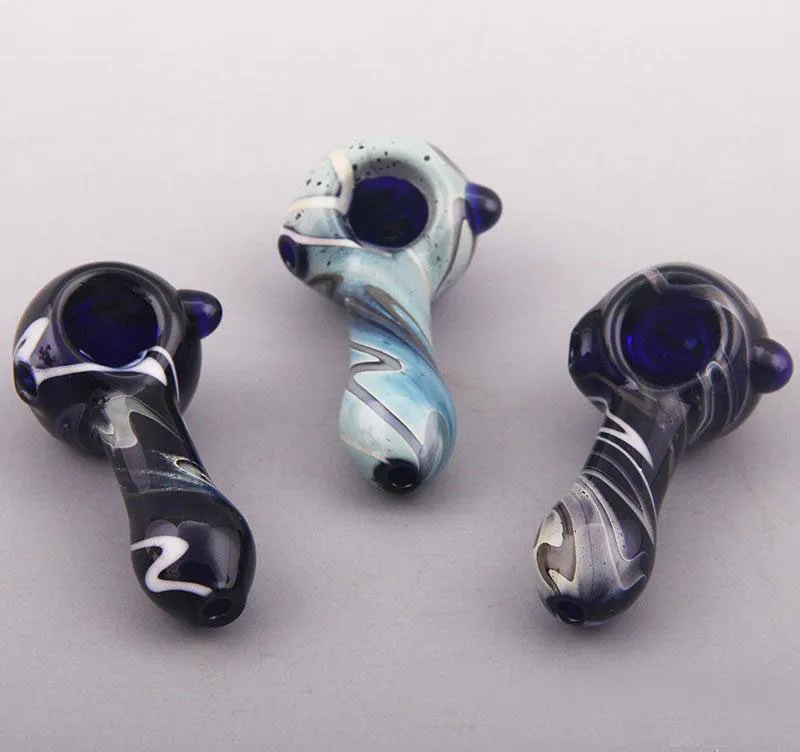 Billiga Mini Style Hand Sked Pipes 30g Glas Torr Pipa för rökning Glas Pipes Glas Bong Gratis frakt