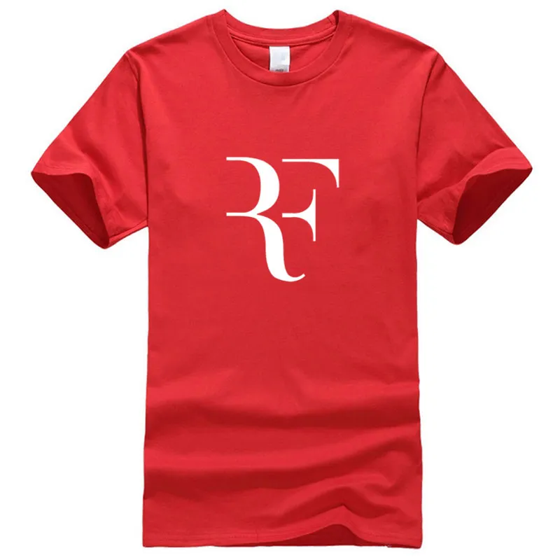 BAIJOE Fashion Roger Federer RF Print T Shirt Men Short Sleeve Tshirts Tops Hip Hop T shirt homme Man cotton casual T shirts
