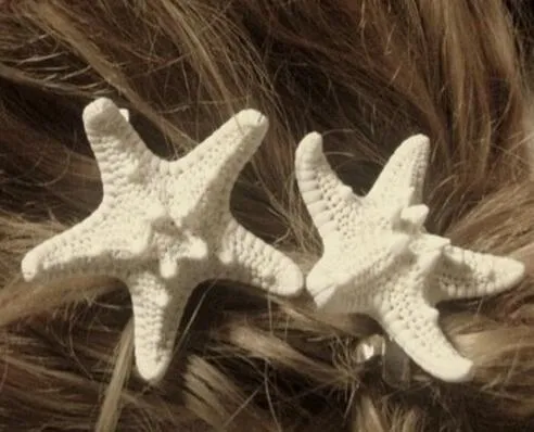 Handmade Hair Pins Koreański Akcesoria do włosów Naturalne Real Starfish The Seaside Hairpin Dla Kobiet Mody Biżuteria Boże Narodzenie prezent