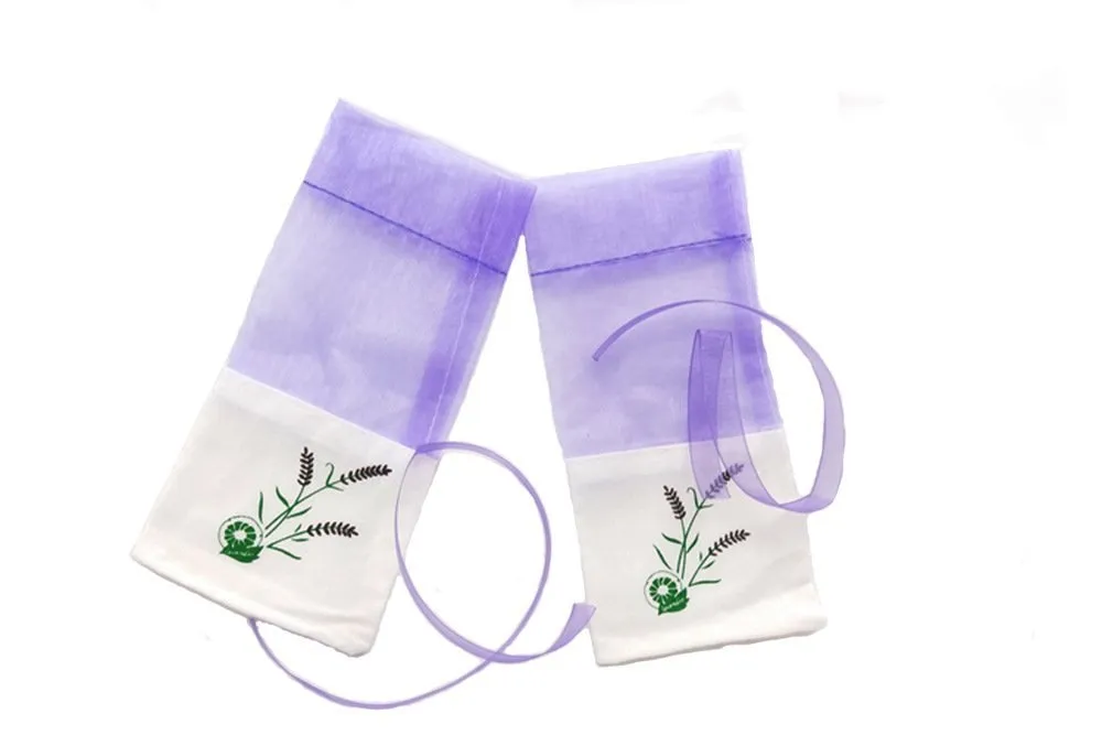 Sachets Organza 가방 라벤더 3x6 인치 럭셔리 웨딩 Voile 선물 가방 쥬얼리 선물 파우치 가방 웨딩 호의에 대한