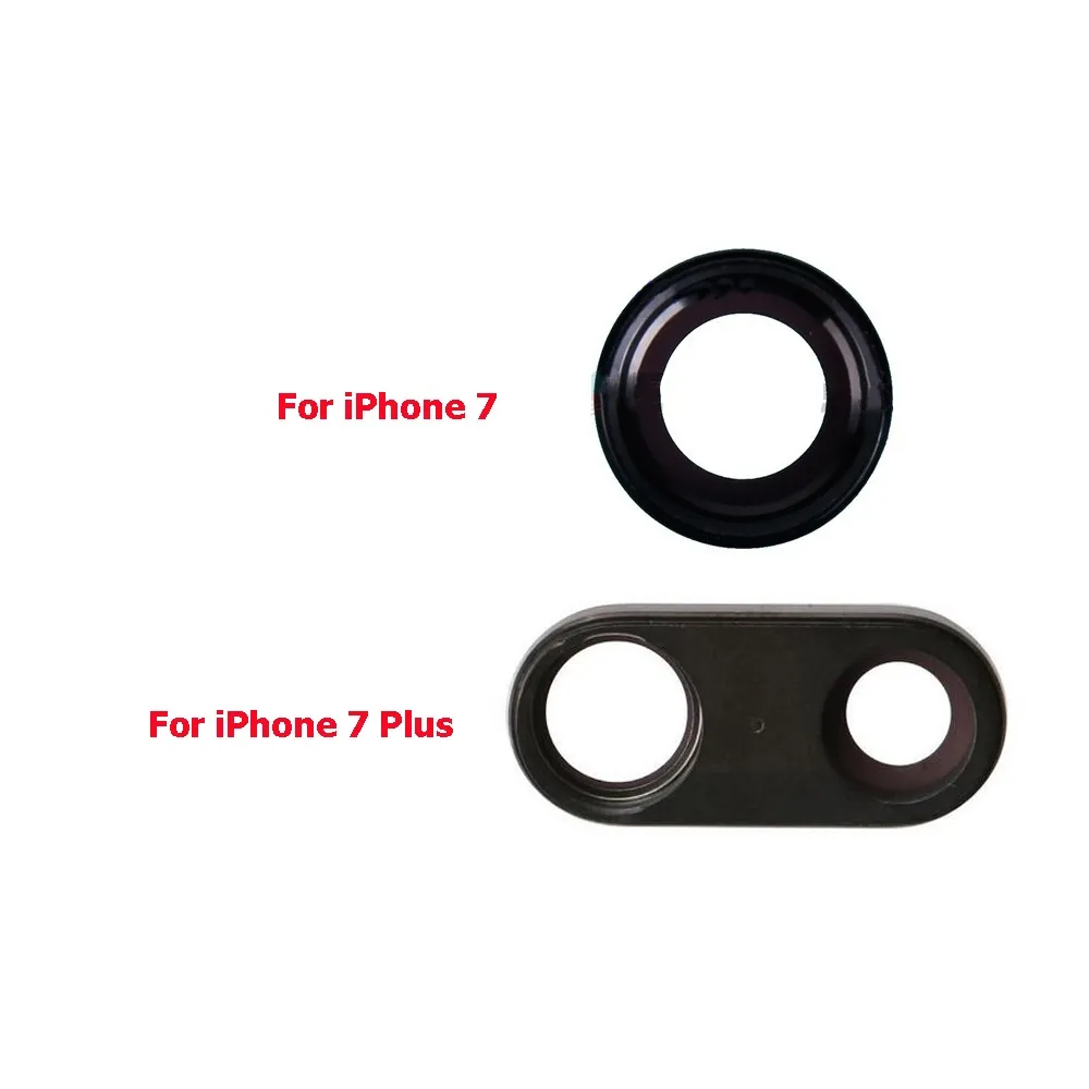 Original Camera Lens Glass With Frame for iPhone 7G 4.7'' 7 Plus 5.5'' Back Camera Ring Holder Replacement Parts