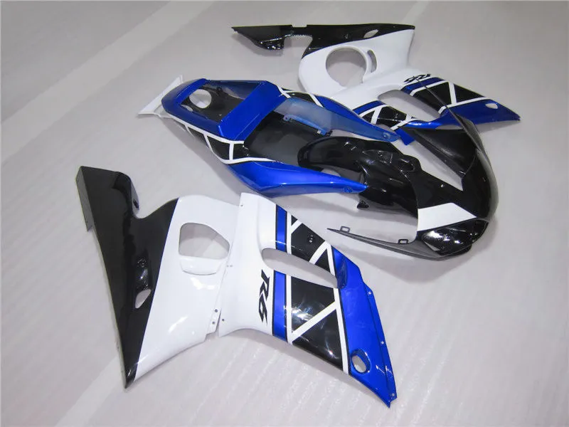 Motocykl Wróżki z tworzyw sztucznych dla Yamaha YZF R6 98 99 00 01 02 Blue White Fairing Kit YZFR6 1998-2002 OT42