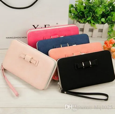 Fashion Women Purse Wallet Female Card Holders Cellphone Pocket Money Bag Girls Clutch Gifts Free Shipping