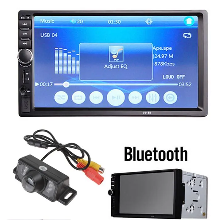 Double 2Din 7" Car  MP3 Player Touch Screen In Dash Stereo Radio HD+Remote 