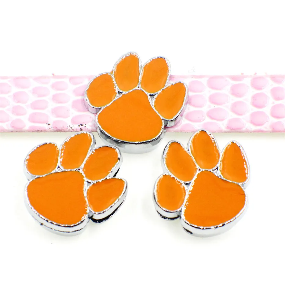 Multiple choices 8mm catdog footprint paw bone Slide Charms Fit 8mm Pet Collar DIY Necklace Bracelet keychains69365229630767