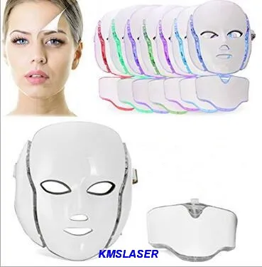 7 Färger Fotodynamisk LED Facial Skin Föryngring Elektrisk Apparat Anti-Aging Face Mask Machine Therapy Skönhetsmaskiner