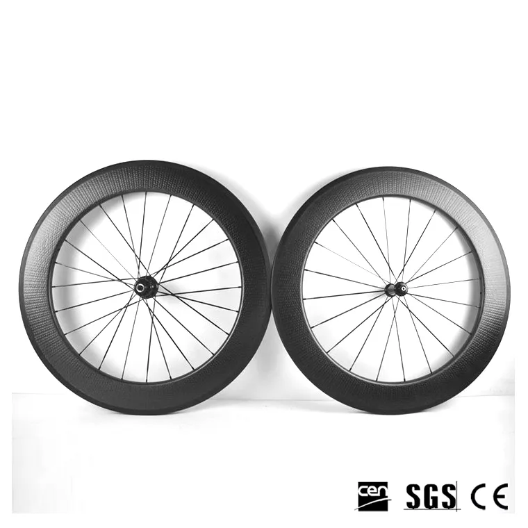 Углеродного волокна ямочка колеса и 80 мм Глубина колеса 25 мм ширина углеродные диски велосипед Wheelset Велоспорт колеса с Powerway R36 концентраторы
