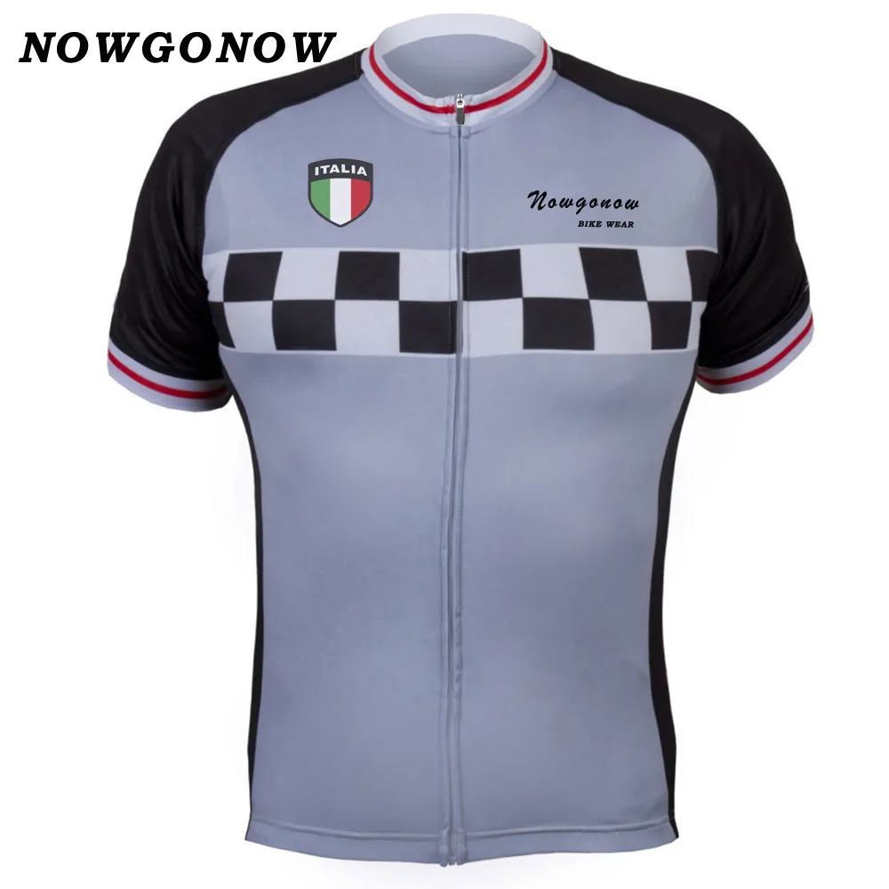 Männer 2018 Radtrikot Italien Italienisches Team Grau Schwarz Rot Blau Kleidung Fahrradbekleidung Racing Reiten MTB Straße Sportbekleidung Tops National 4249s