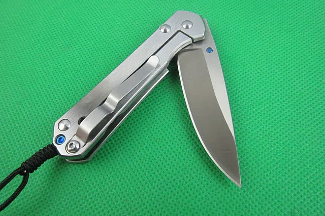 Специальное предложение маленького складного ножа 440C 58HRC Blade CNC Mercerized Steel Hande