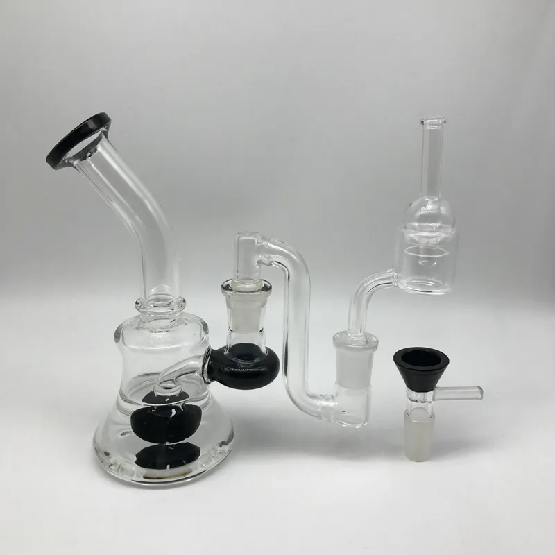 6 Inches Glass Bongs Oil Rigs With Free Quartz Thermal P Banger Nail Glass Bowls Drop Down Heady Beaker Dab Rigs Water Pipes